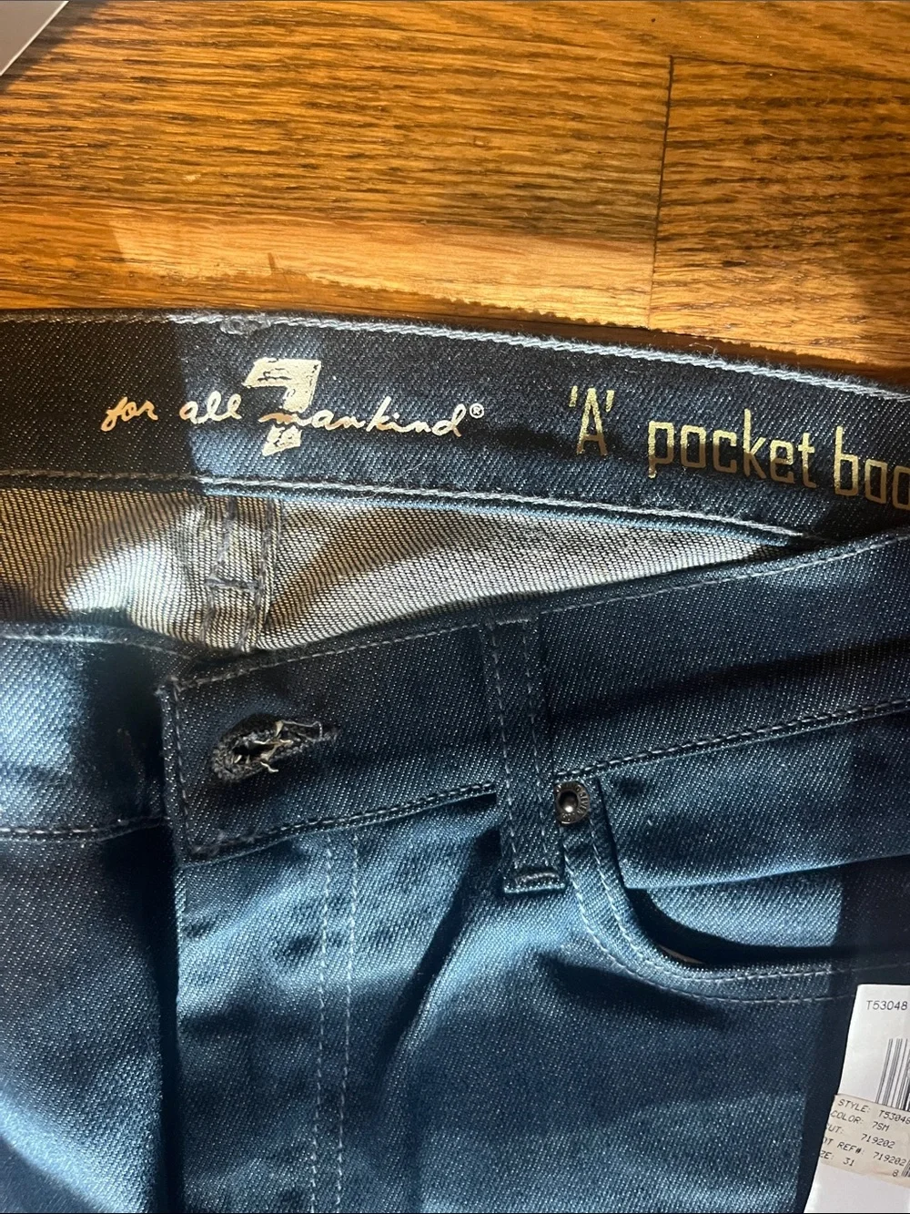 7 For All Mankind Dark Blue Bootcut Jeans
